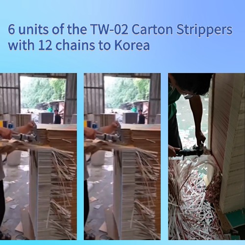 6 units of the TW-02 Carton Strippers with 12 chains to Korea