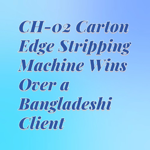 CH-02 Carton Edge Stripping Machine Wins Over a Bangladeshi Client