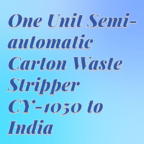 One Unit Semi-automatic Carton Waste Stripper CY-1050 to India